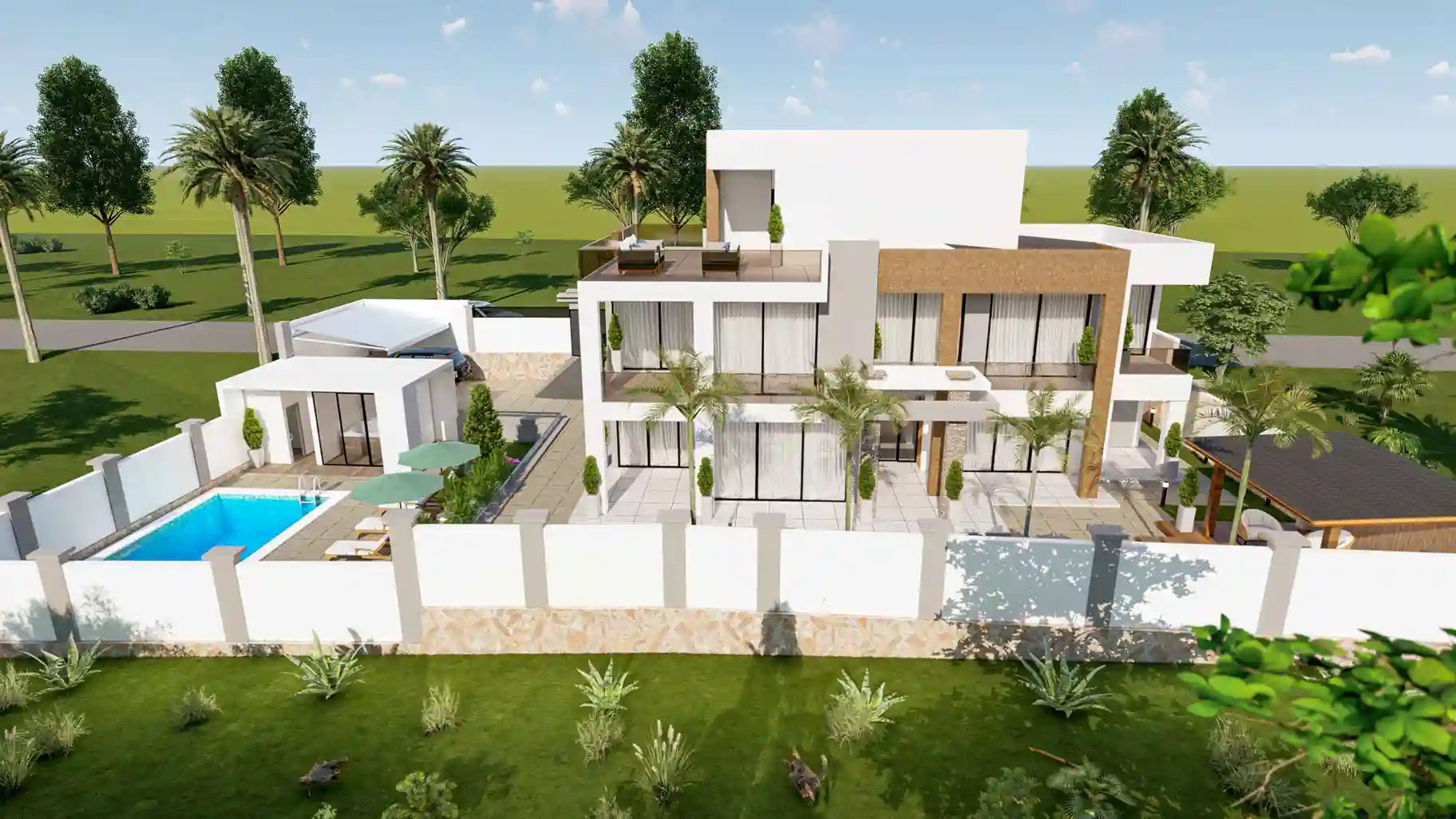 Waiting for the bus in the desert