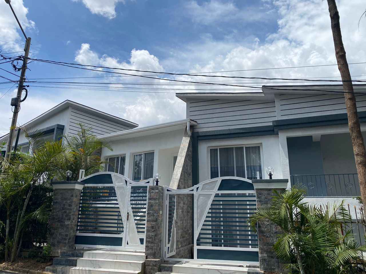 A girl, and a train passing