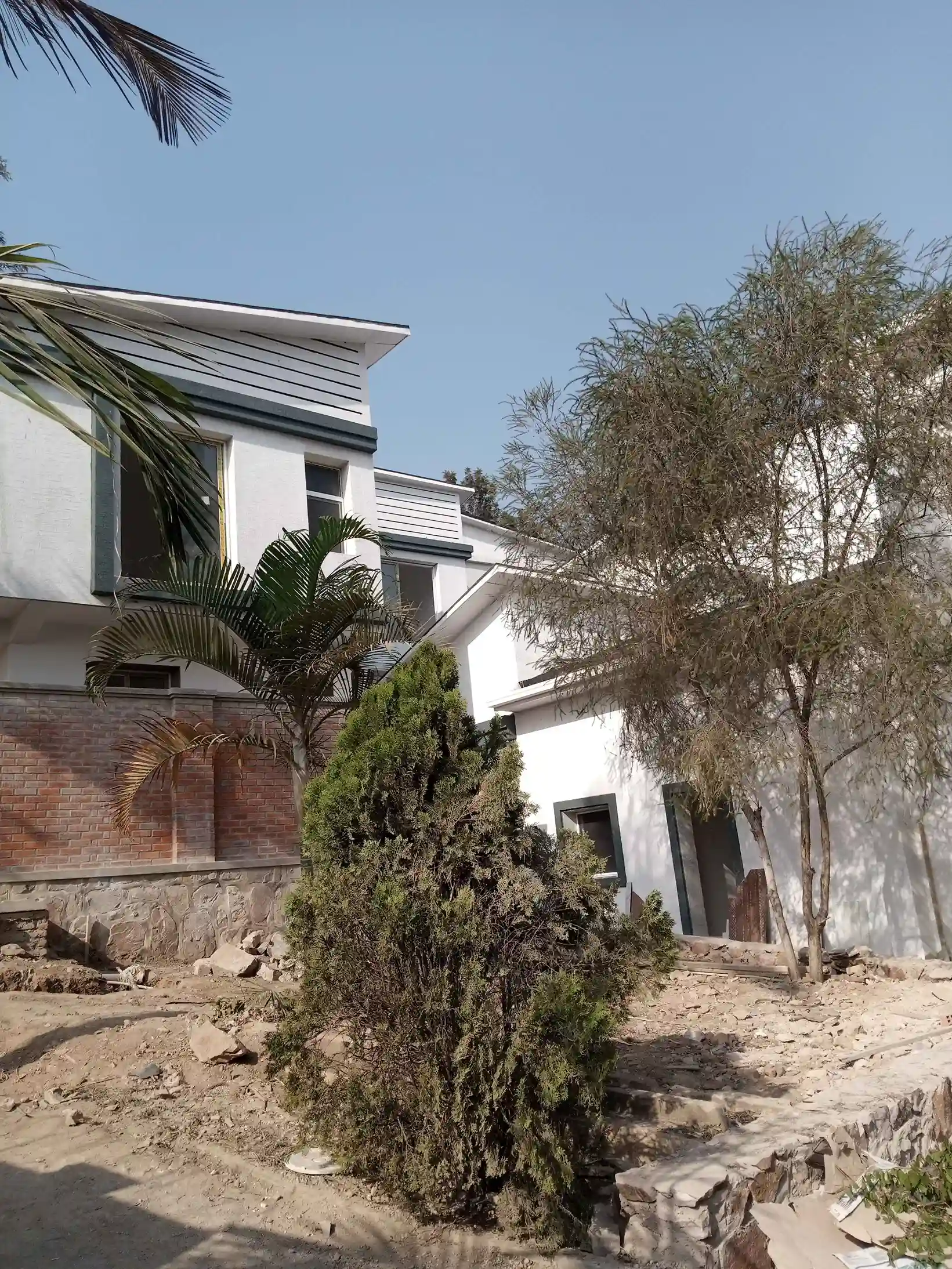 Waiting for the bus in the desert