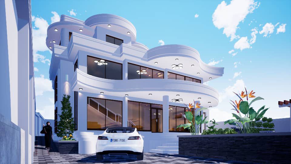 Waiting for the bus in the desert